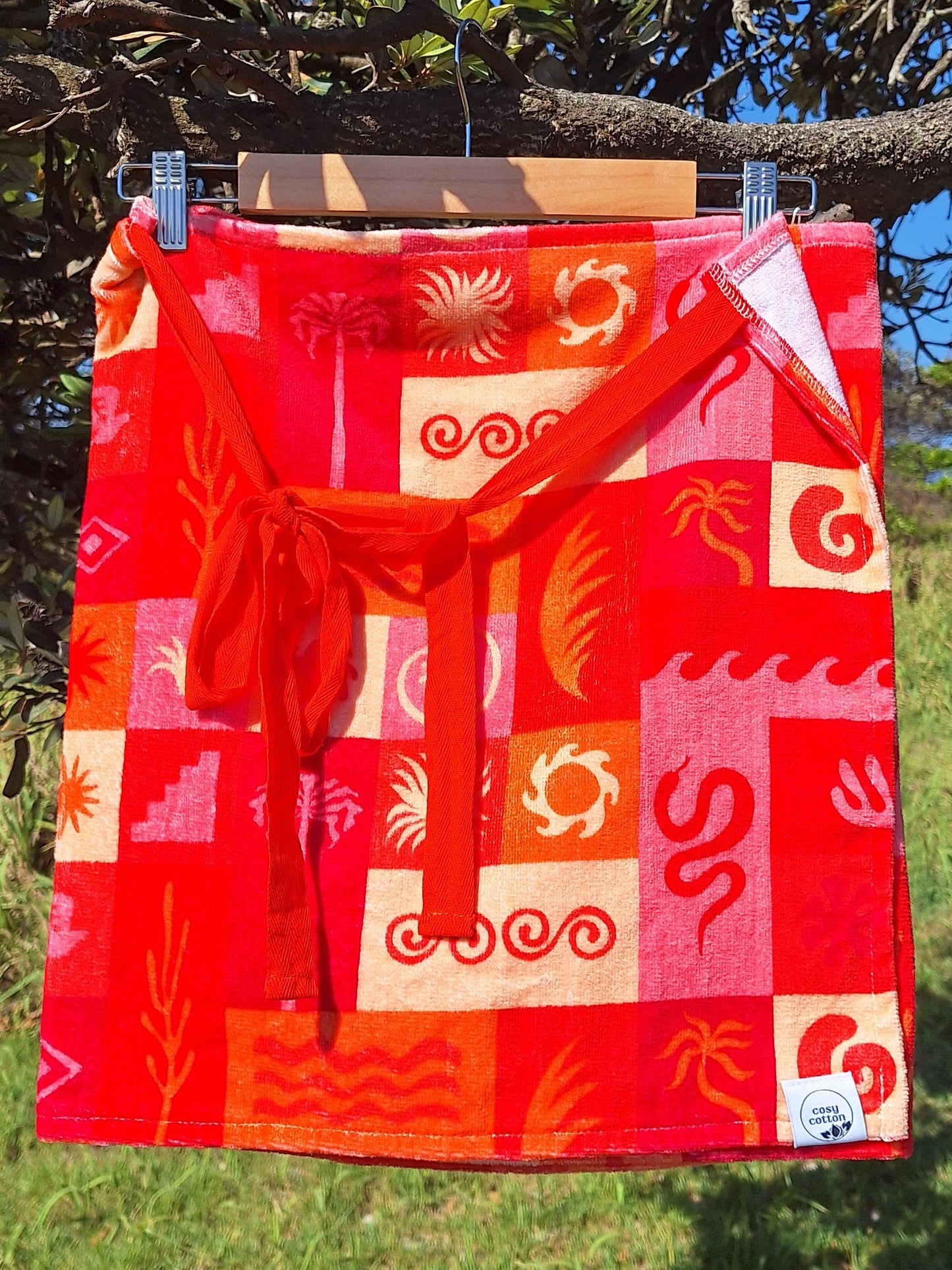 Cherry- S/M Towel Wrap Skirt