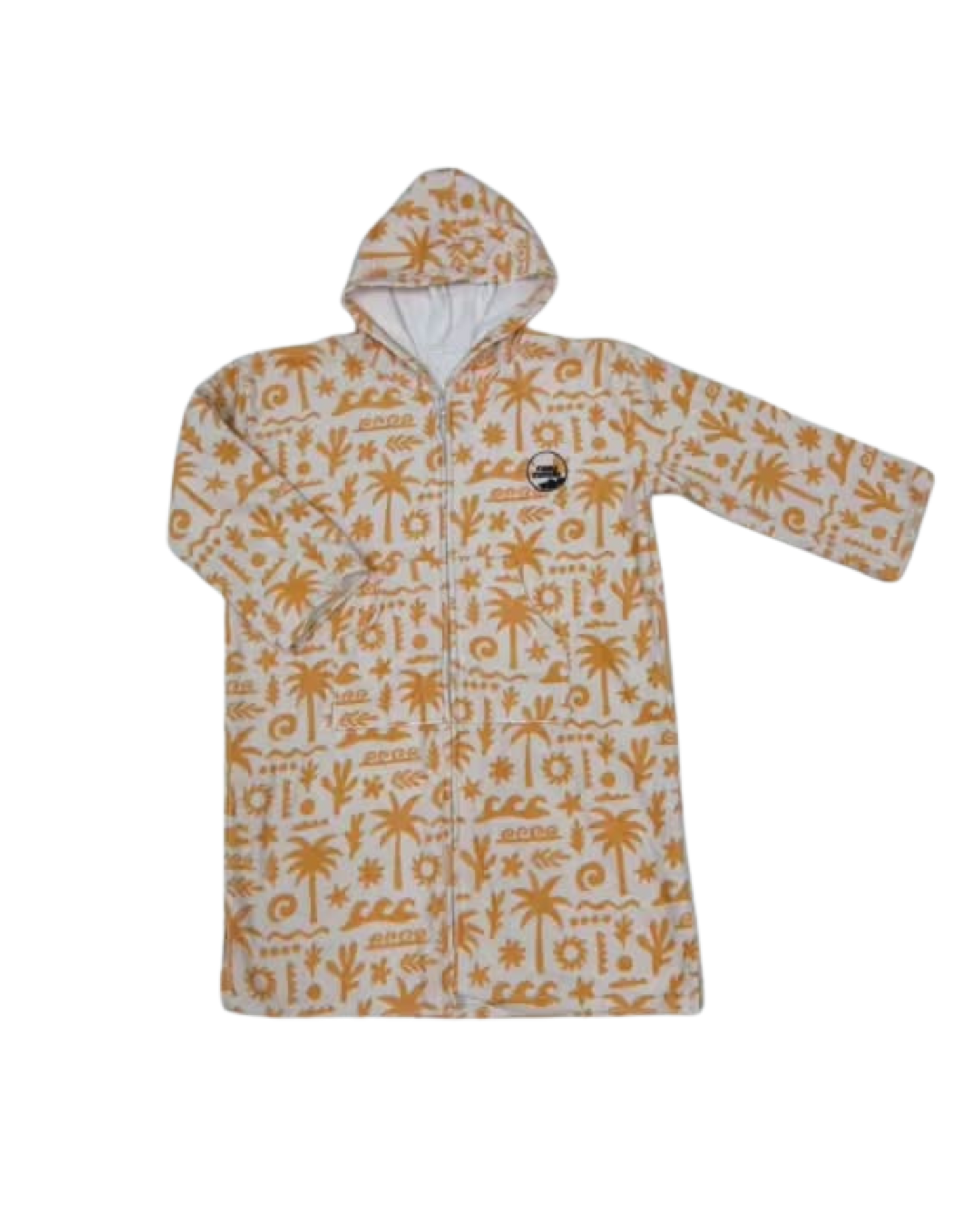 Orange Palm- Kids 5-10 Years Zipper Towel Jacket